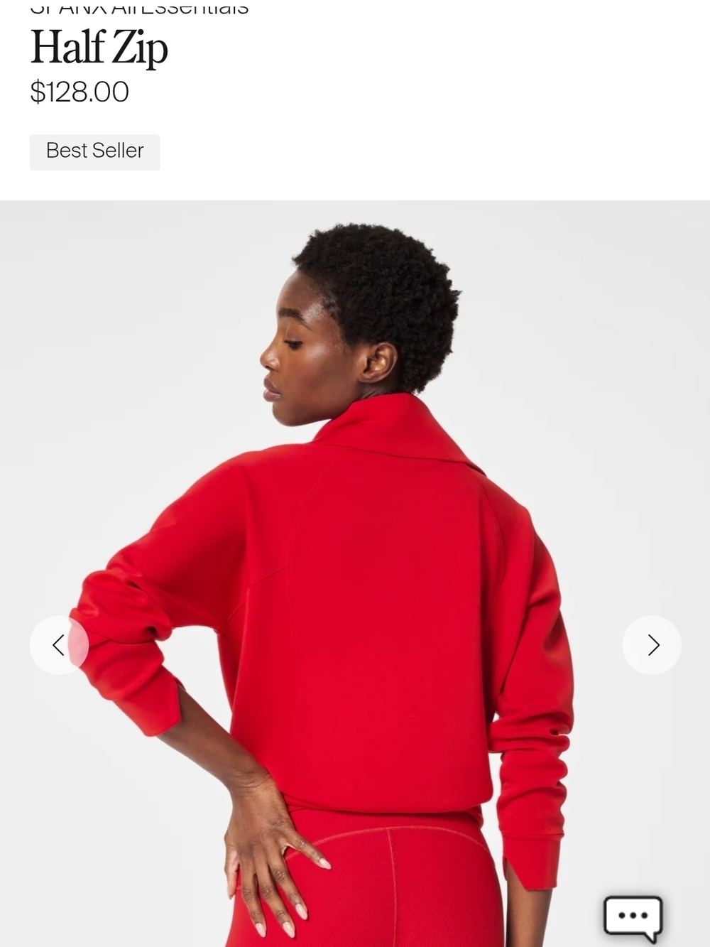 SPANX Red Half-Zip Women's Top